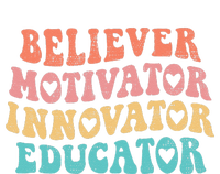 Groovy Believer Motivator Innovator Educator Retro Teachers Mousepad