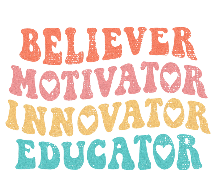 Groovy Believer Motivator Innovator Educator Retro Teachers Mousepad