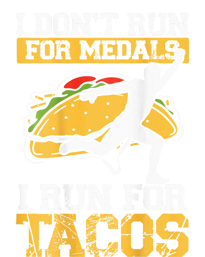 I Don't Run For Medals I Run For Tacos Backprint Running Kids Long Sleeve Shirt