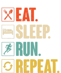 Eat Sleep Run Repeat Retro Vintage Running Runner Gift PosiCharge RacerMesh Polo