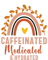 Caffeinated Medicated Hydrated Funny Saying Nurse 7-Panel Snapback Hat