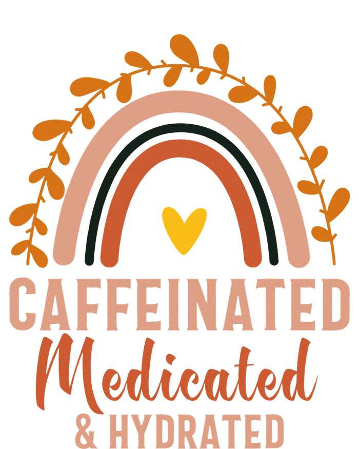 Caffeinated Medicated Hydrated Funny Saying Nurse 7-Panel Snapback Hat