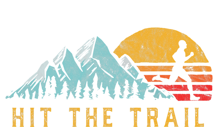 Hit the Trail, Runner Retro Style Vintage Running Graphic T-Shirt