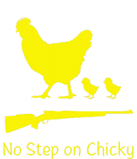 No Step On Chicky Libertarian Rifle Gadsden Flag Chicken Gun Bumper Sticker