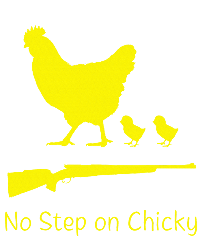 No Step On Chicky Libertarian Rifle Gadsden Flag Chicken Gun Bumper Sticker