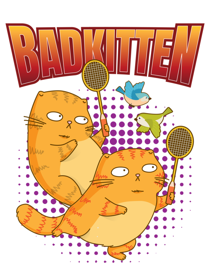 Badminton I Badkitten Cat I Badminton Racket Shuttlecock Gift Toddler Long Sleeve Shirt