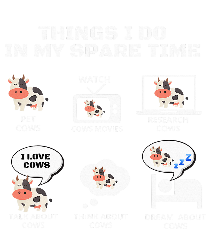 6 Things I Do In My Spare Time Farmer Cow Print Cow Stuff Pajama Set