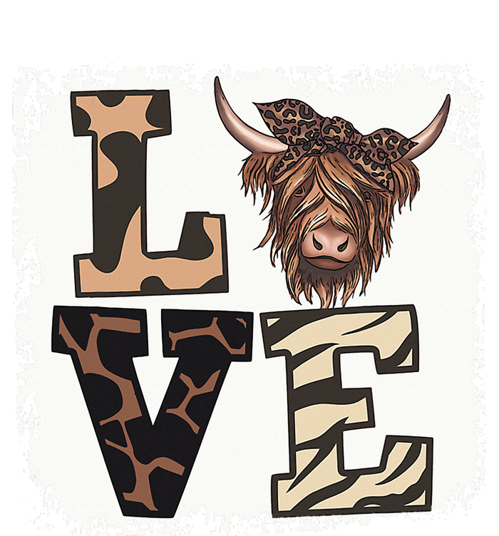 Bleached Love Highland Cow Scottish Leopard Bandana Heifer T-Shirt