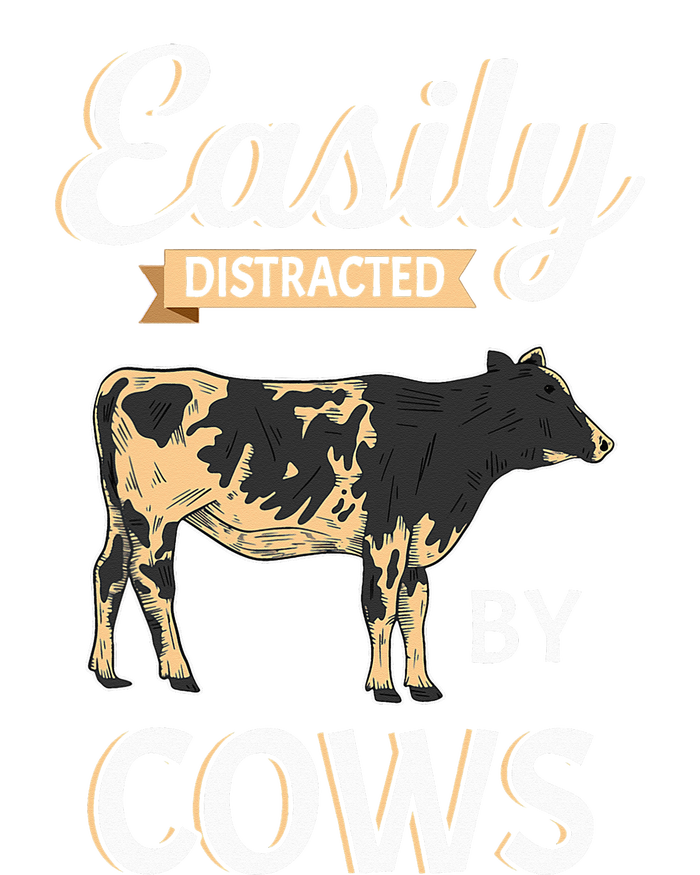 Funny Easily Distracted By Cows Cattle Farmer T-Shirt