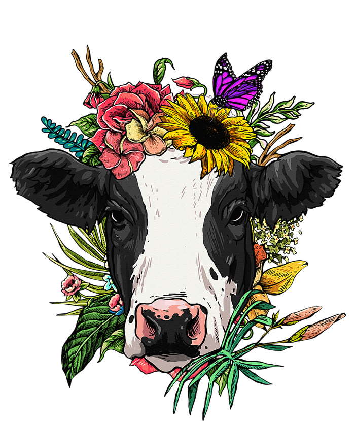 Floral Cow Spring Nature Lovers animal T-Shirt