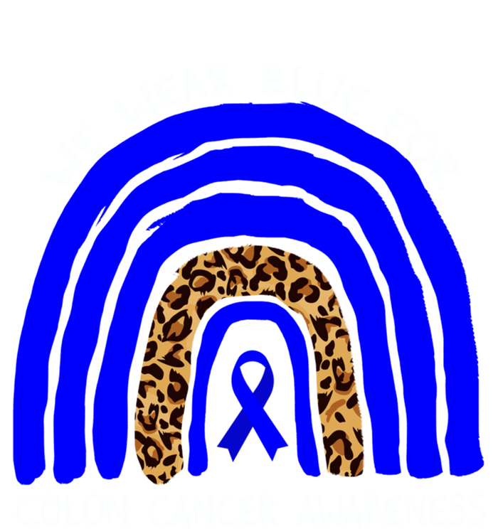 We Wear Blue Rainbow Colon Cancer Awareness Gift T-Shirt