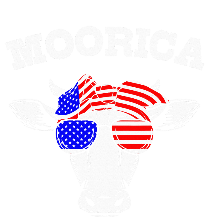 Moorica USA Flag Patriotic Cattle Cow 4th Of July Kids Long Sleeve Shirt