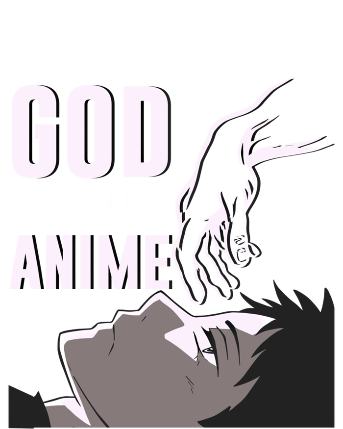 Anime Gift On The 6th Day God Created Anime Funny Anime Gift Full Zip Hoodie