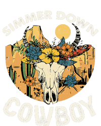 Simmer Down Cow Western Vintage Cow Skull Floral Flowers Grommeted Golf Towel