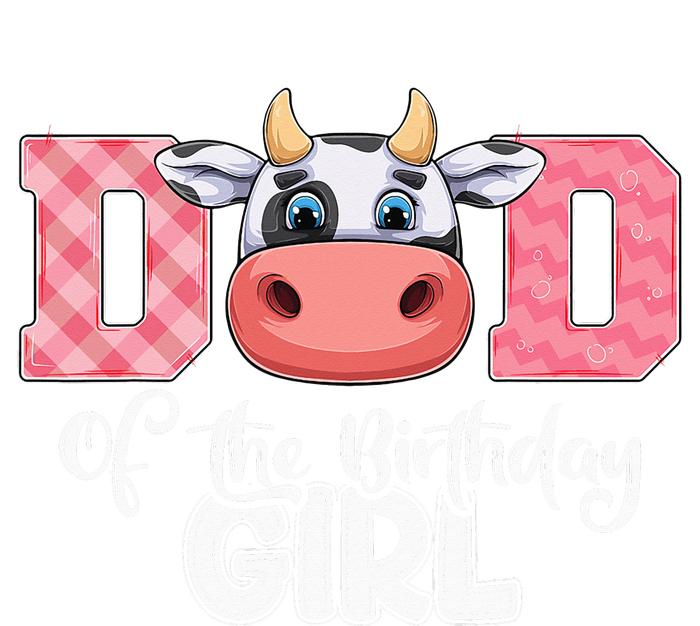 funny Dad of The Birthday Cow Family Farm Women's V-Neck T-Shirt