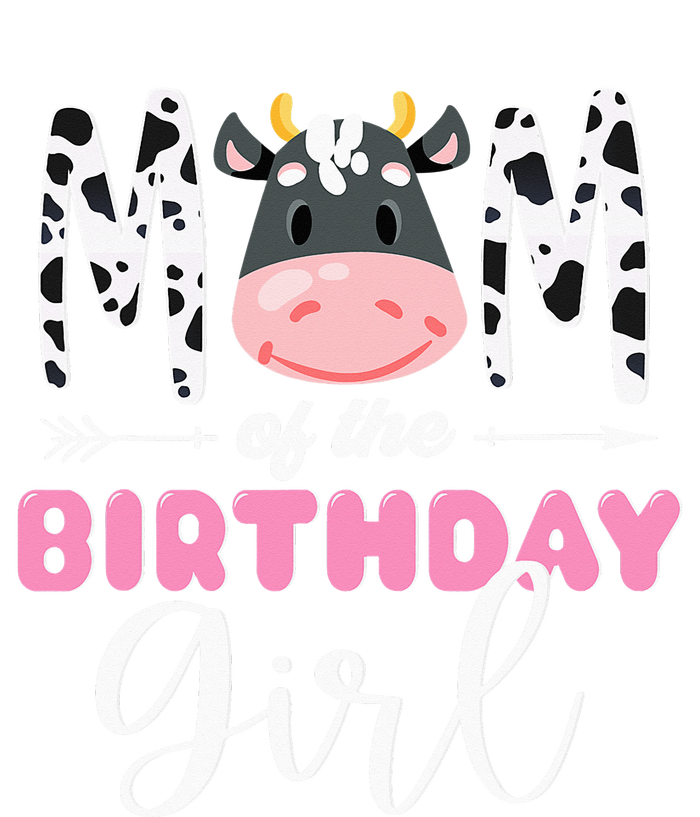 Mom Of The Birthday Cow Themed Cow Print Mother Mama Flexfit Unipanel Trucker Cap