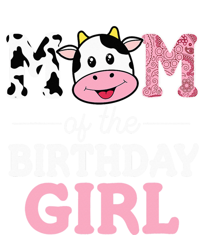 Mom of The Birthday Farm Cow Mommy Mama 1st Flexfit Unipanel Trucker Cap