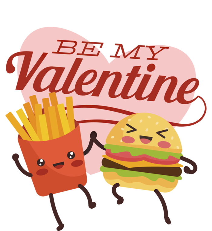 Be My Valentine L Cute Valentines Day Fries And Hamburger Gift Kids Tie-Dye T-Shirt