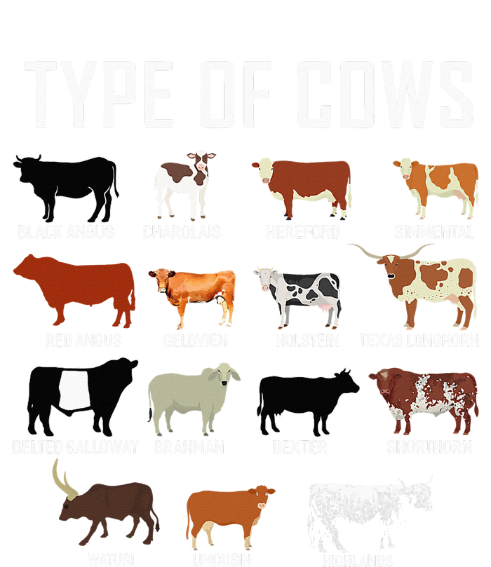 Types Of Cows Farmer Costume Cow T-Shirt