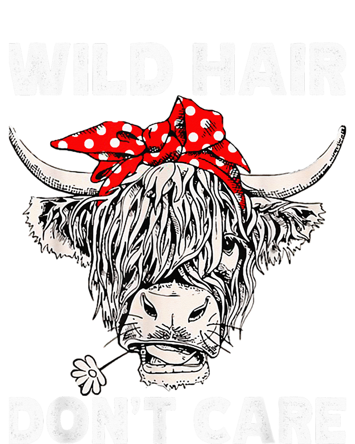 Wild Hair Don't Care Funny Cow Heifer Cattle Drawstring Bag