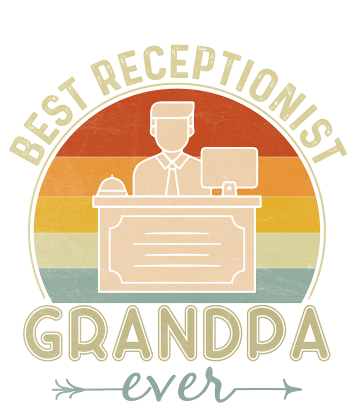 Best Receptionist Grandpa Ever Retro Graphic Father's Day Gift Insulated Varsity Jacket