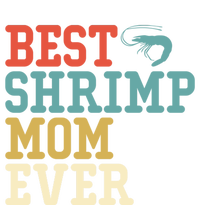 Best Shrimp Mom Ever Funny Vintage Retro Gift Stripe Pom Pom Beanie