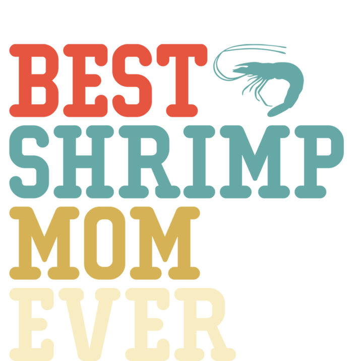 Best Shrimp Mom Ever Funny Vintage Retro Gift Stripe Pom Pom Beanie