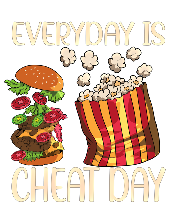 Everyday Is Cheat Day Hamburger Popcorn Fast Food Sports Gift Premium T-Shirt