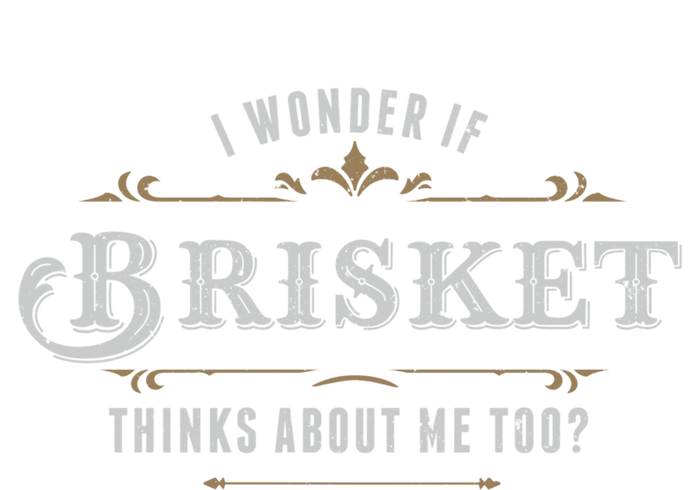 I Wonder If Brisket Thinks About Me Too Dreaming Food Lover Gift Stripe Pom Pom Beanie