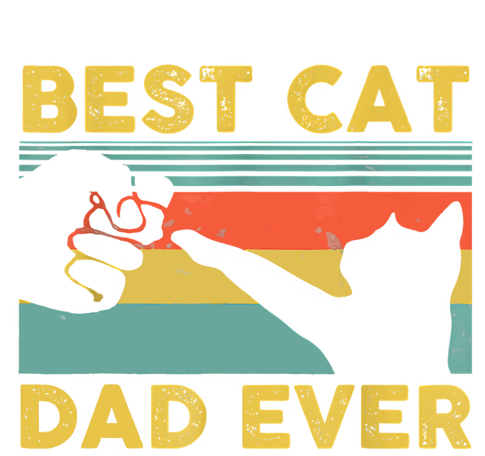 Best Cat Dad Ever Funny Cat Daddy Vintage Fathers Day Tie-Dye T-Shirt