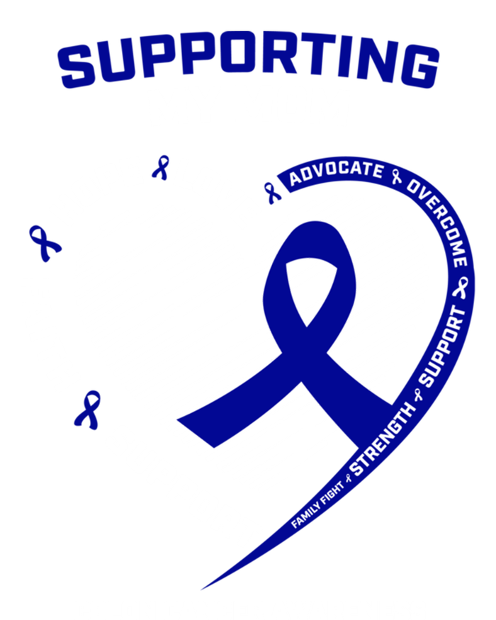 Wo Support Mom Colon Cancer Awareness Products Gift Women's Racerback Tank