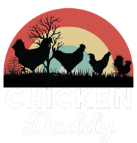 Chicken Daddy With Retro Sunset, Funny Chicken Lover, Farmer Dry Zone Grid Polo