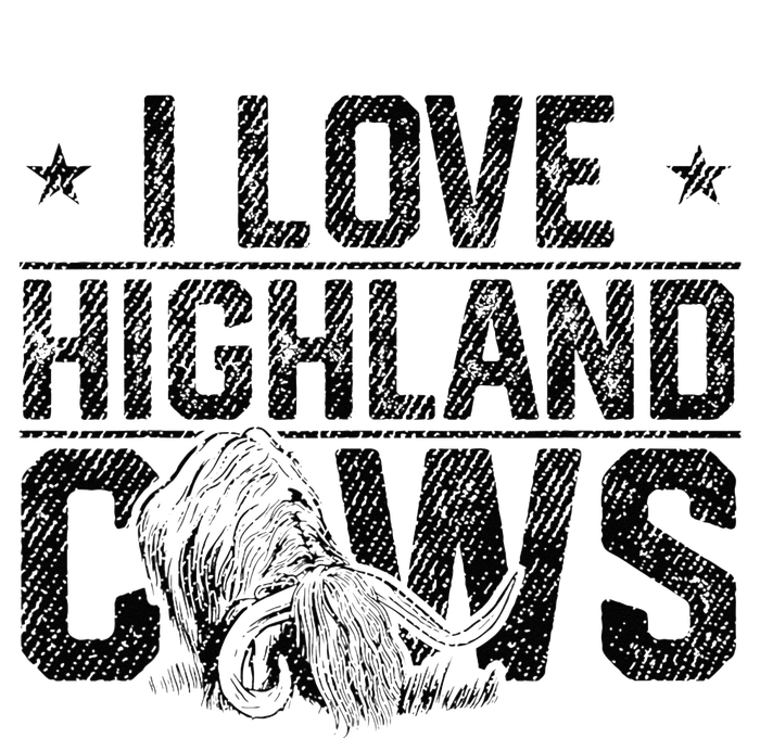 I Love Highland Cows Scottish Highland Cattle Cow Lover T-Shirt