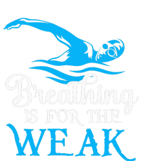 Breathing Is For The Weak Funny Beach Swimming Women's Racerback Tank