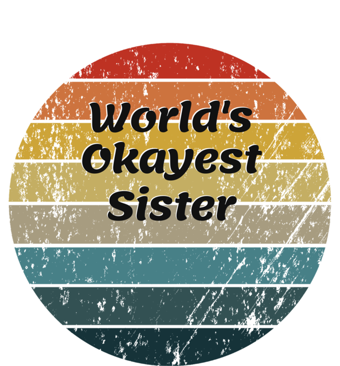 World's Okayest Sister Vintage Sunset 60s 70s Gift T-Shirt