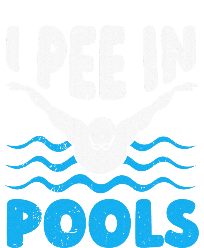 I Pee In Pools Funny Swimmer Swimming Coach Player Graphic Women's Racerback Tank