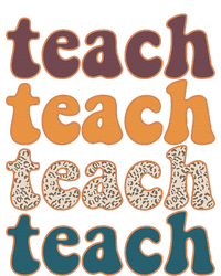 Retro Leopard Teach For Teacher Elementary School T-Shirt