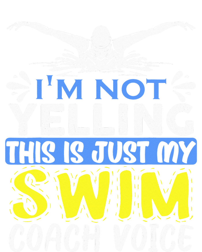 I'm Not Yelling Swim Coach Voice Funny Swimming Teacher Gift Coaster