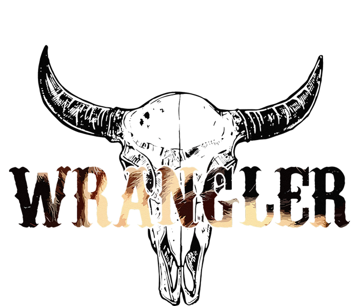 Vintage Rodeo Wrangler Western Cow Skull Leopard Bull T-Shirt