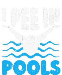 I Pee In Pools Funny Swimmer Swimming Coach Player Graphic V-Neck T-Shirt