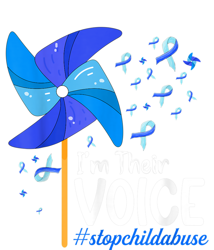 I'm Their Voice Pinwheel Child Abuse Prevention Awareness V-Neck T-Shirt