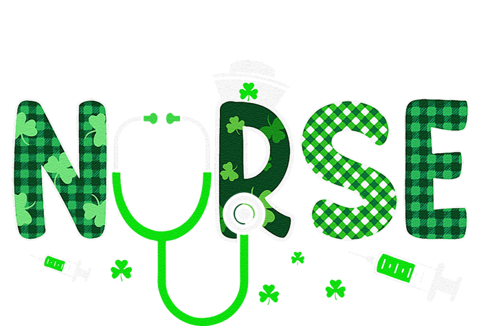 Irish Nurse Stethoscope Scrub St Patricks Day Nurses Women Gift T-Shirt