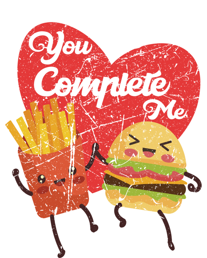 You Complete Me Food Valentine Day Hamburger Fries Matching Gift Toddler Long Sleeve Shirt