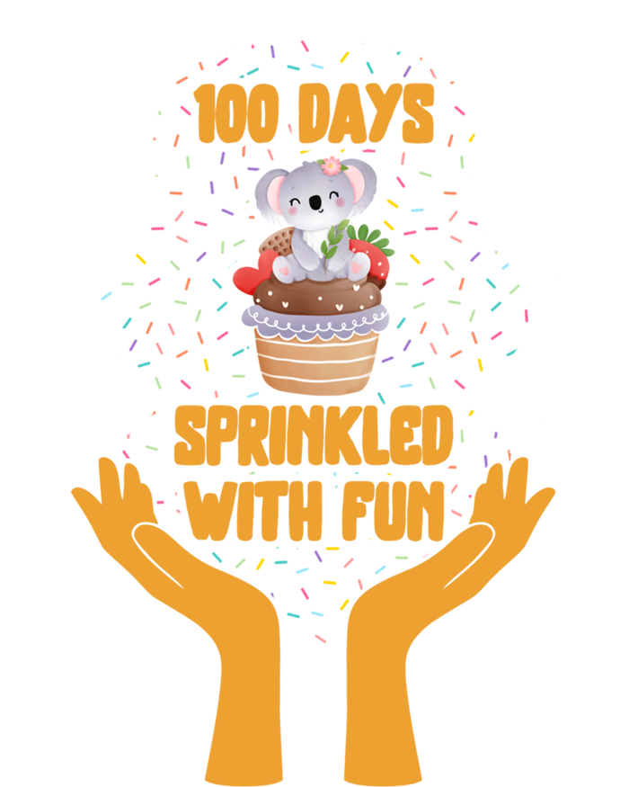 School 100 Days Of Sprinkled With Fun Koala Cupcake Educatio Great Gift T-Shirt