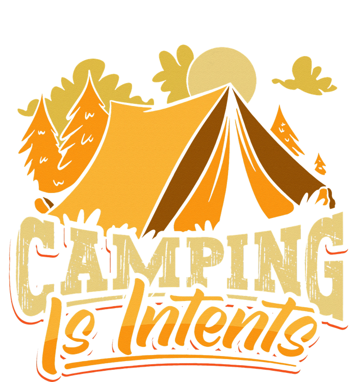 Camping is InTents Funny Camper Pun Design Backpacking Cooling Performance Crew T-Shirt