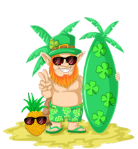 Leprechaun Surfing St Patricks Day Shamrock Leaf Clover Funny Gift Magnet