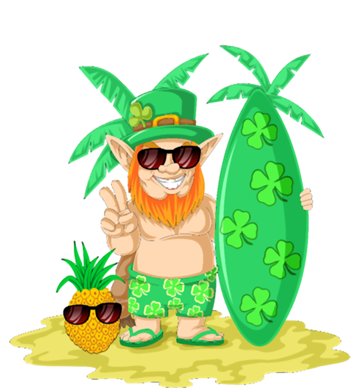 Leprechaun Surfing St Patricks Day Shamrock Leaf Clover Funny Gift Magnet