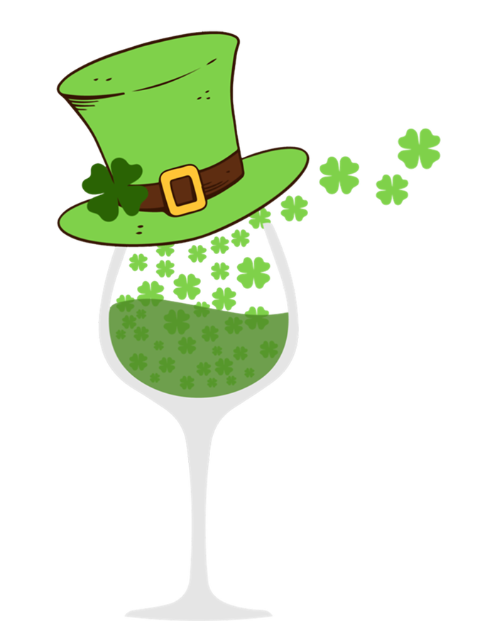 Shamrock Wine Glass St Patrick Day Irish Gift Meaningful Gift Valucap Bio-Washed Visor