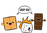 Group Hug Camping Campfire Chocolate Marshmallow S'Mores T-Shirt