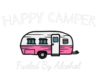 Happy Camper Fueled By Alcohol Funny Camping Drinking Party 16 in Basic Backpack